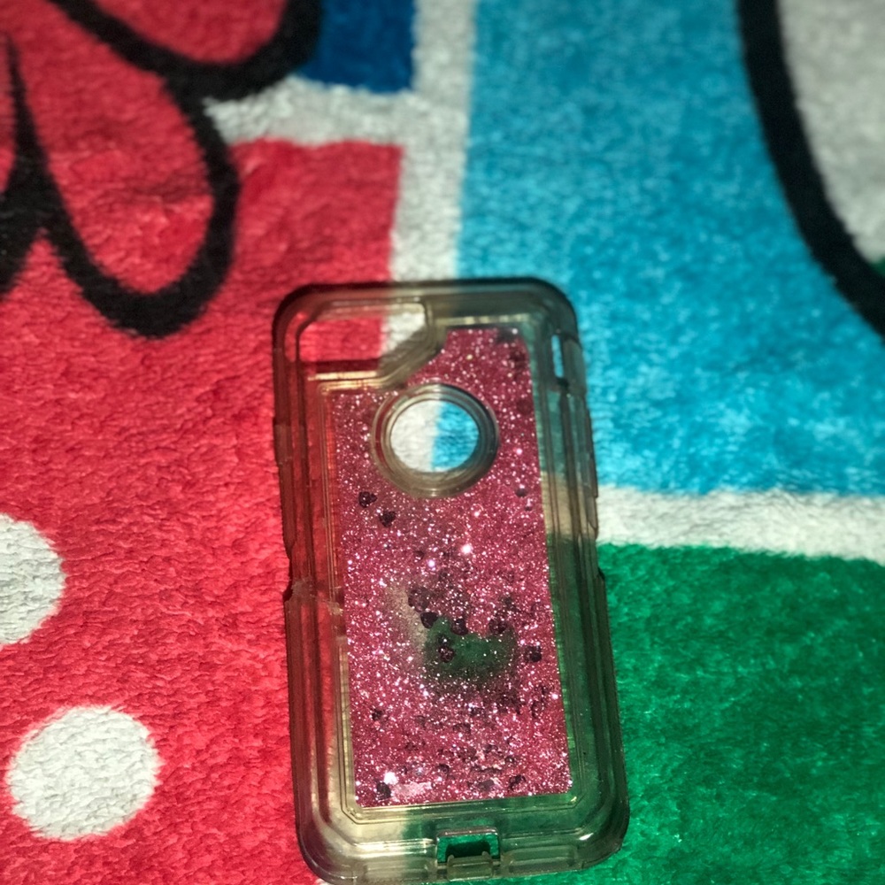 Pink glitter case
